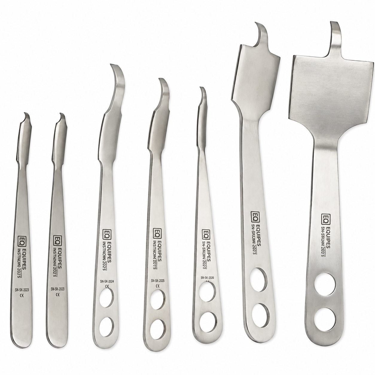 Seven-piece Hohmann retractor set