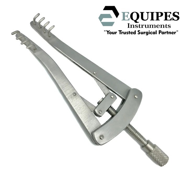 Alm Self-Retaining Retractor (7cm), 4x4 Teeth Blunt — Surgical Instruments by EQUIPES Instruments