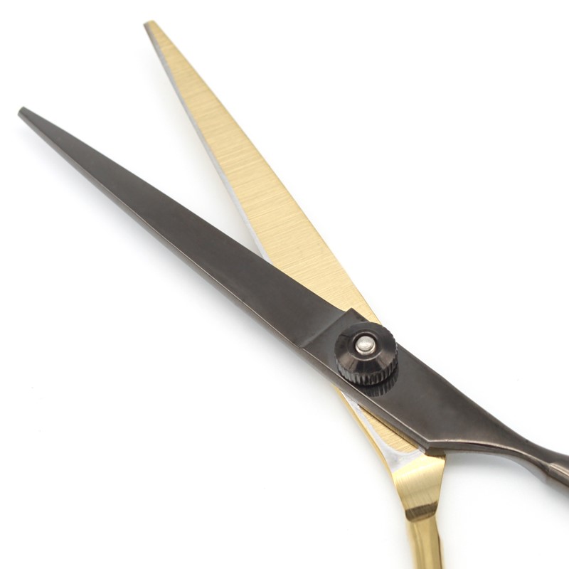 Barbr & Thinning Scissor Set Gold & Black Color — Professional Barber Scissors by EQUIPES Instruments