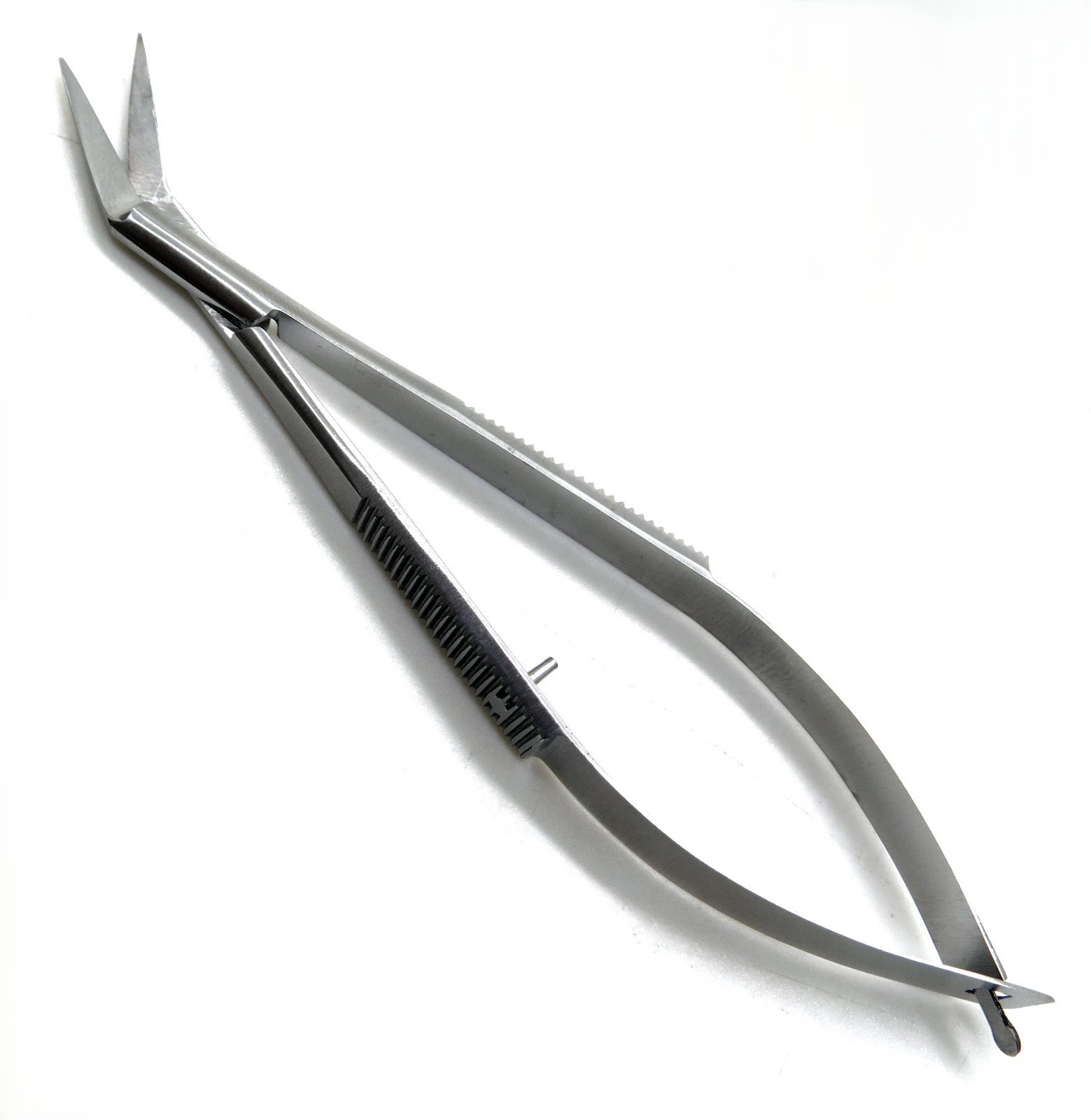 Castroviejo Angled Scissors SharpSharp 4.75 Sqeeze Spring Instruments — Surgical Instruments by EQUIPES Instruments