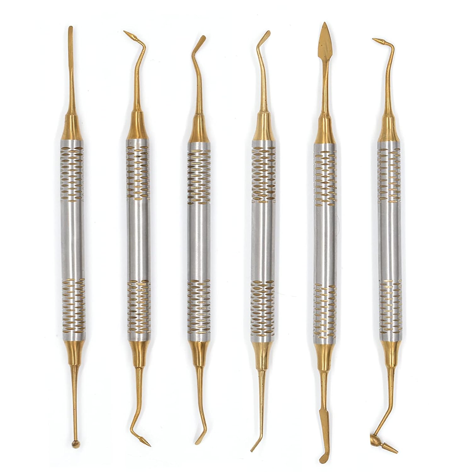 Dental Composite Filling Instruments Set of 6 - Gold Titanium Coated  Composite Placement & Carving Kit  Restorative Filling Instrument Kit — Dental Instruments by EQUIPES Instruments